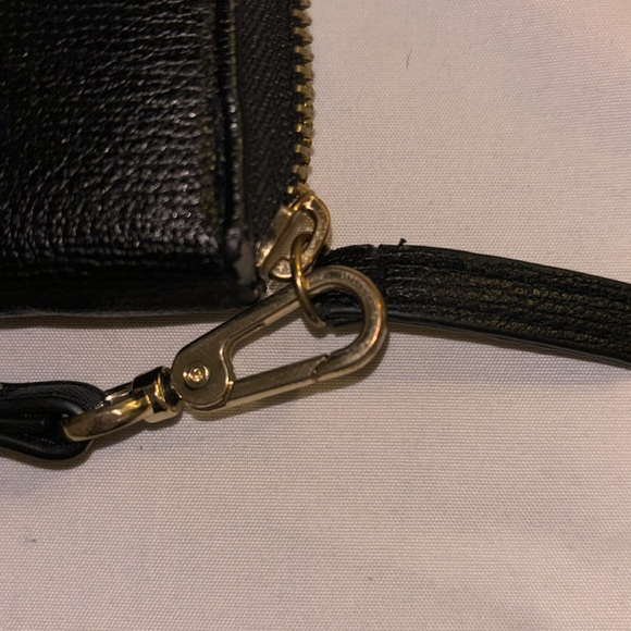 Round Zipper Long Wallet Horsebit Faux Leather Black - Picture 2 of 8